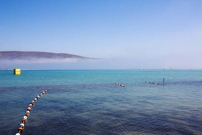 The fog rolls in - PWA Pegasus Airlines World Cup 2012 ©  John Carter / PWA http://www.pwaworldtour.com